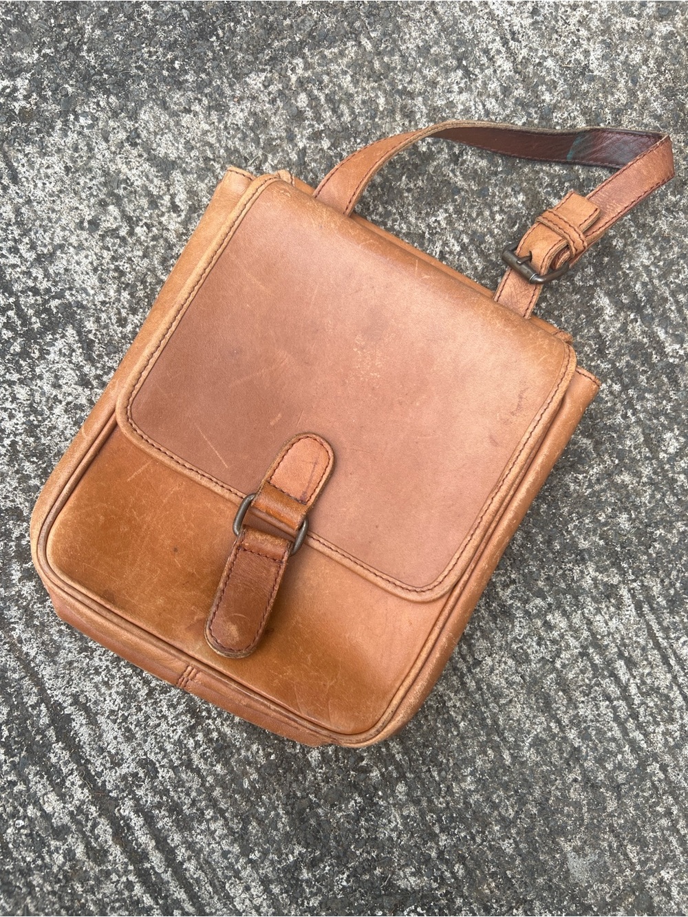 Classic Brown Leather Crossbody Bag for Men